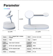 5-in-1 MagSafe Wireless & Wired Charging Station for Apple products