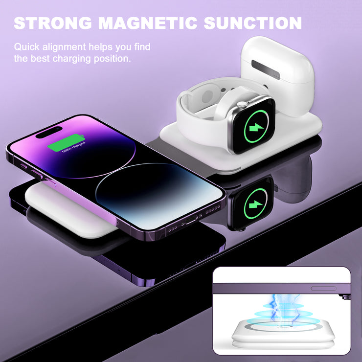 3 in 1 magnetic fast wireless charger