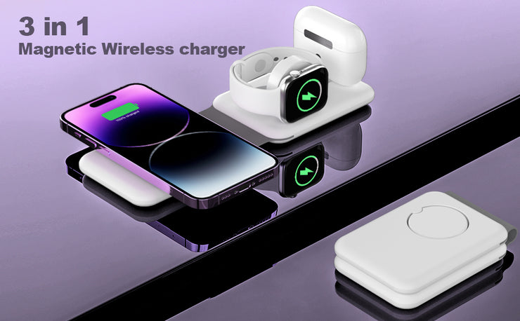 3 in 1 magnetic fast wireless charger